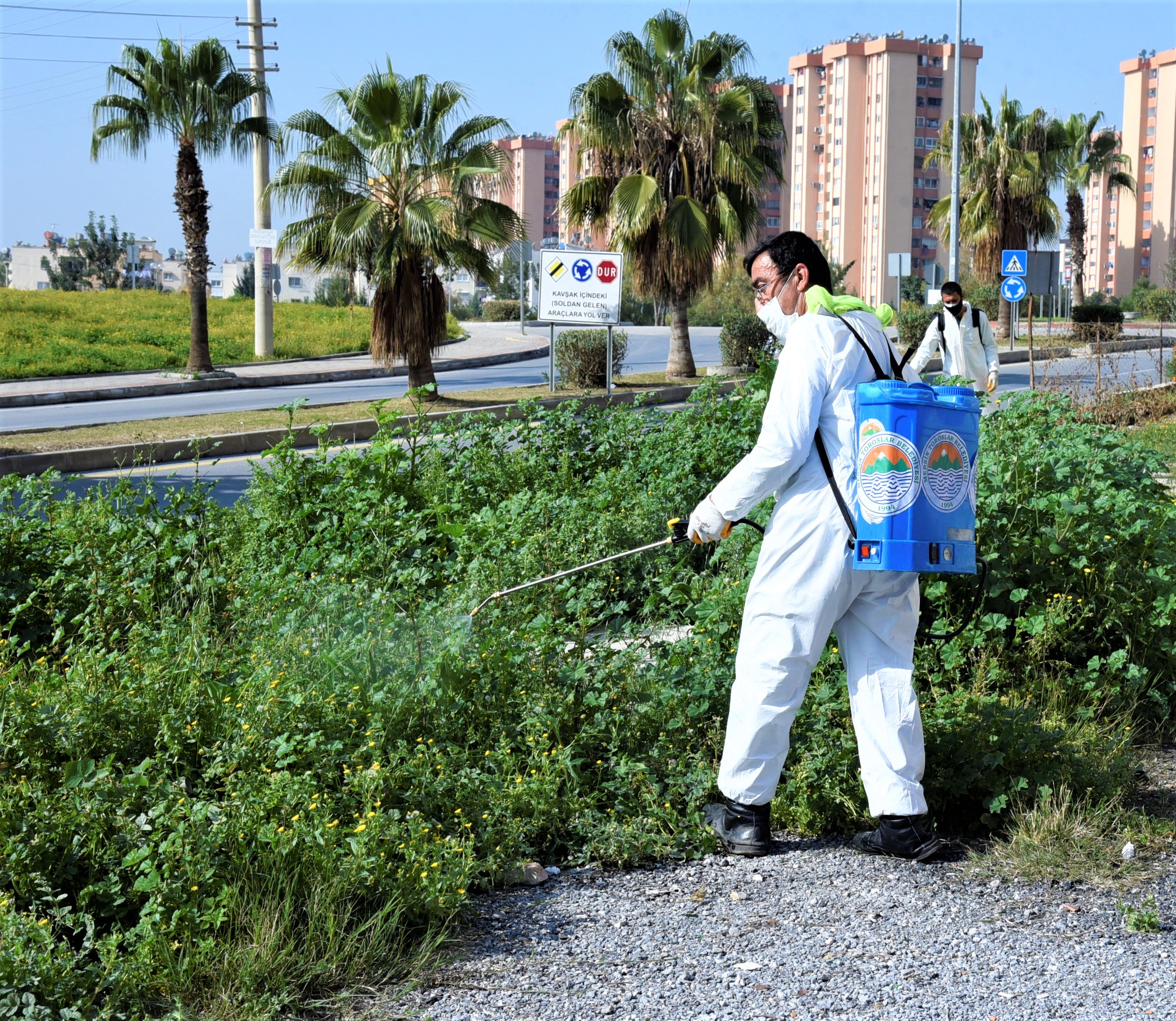TOROSLAR BELEDİYESİ, OT İLAÇLAMA ÇALIŞMASI YAPIYOR Toroslar Belediyesi, daha temiz