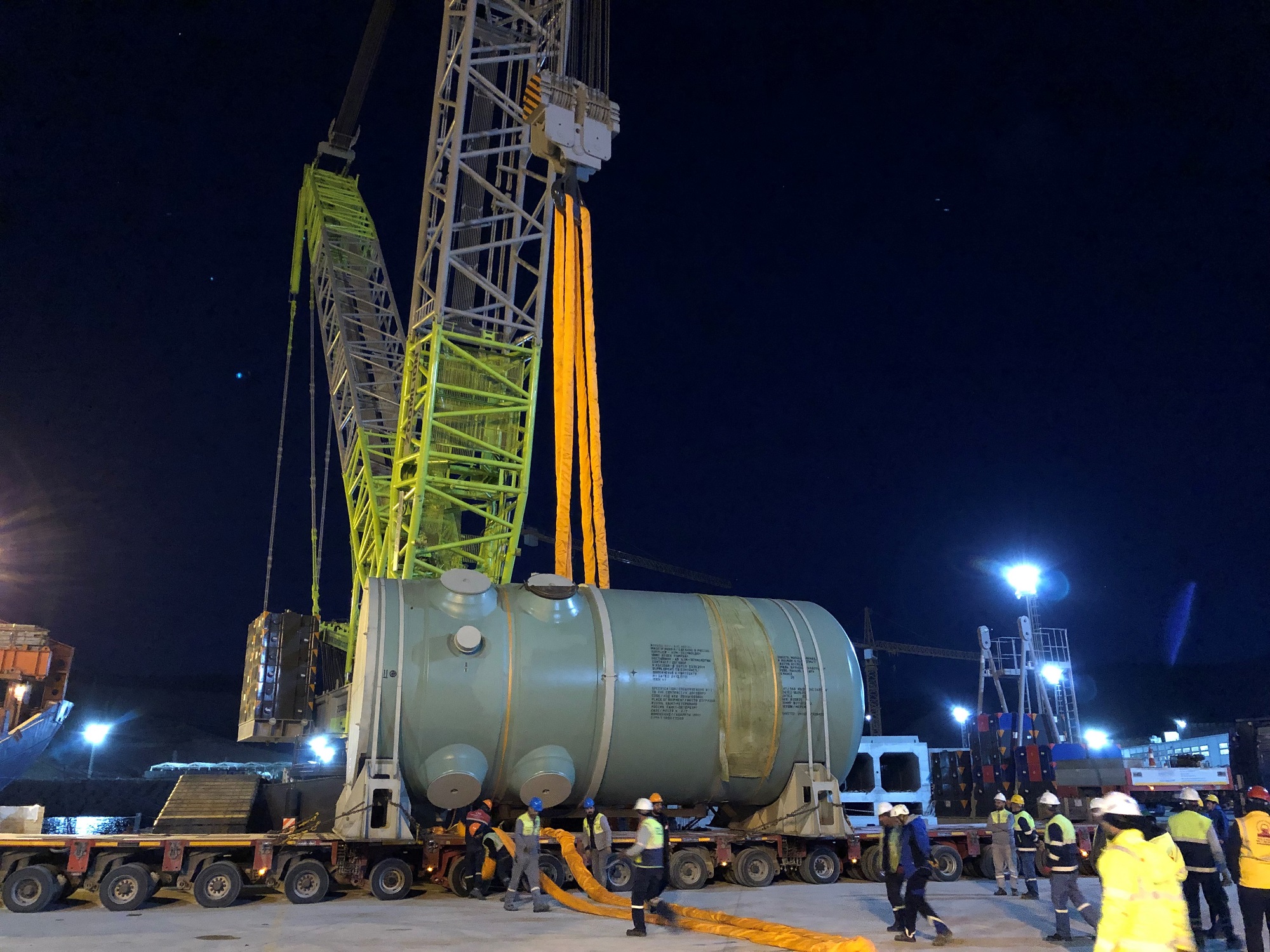 2’NCİ GÜÇ ÜNİTESİNİN REAKTÖR BASINÇ KABI AKKUYU’DA 1 Şubat 2022, Büyükeceli,