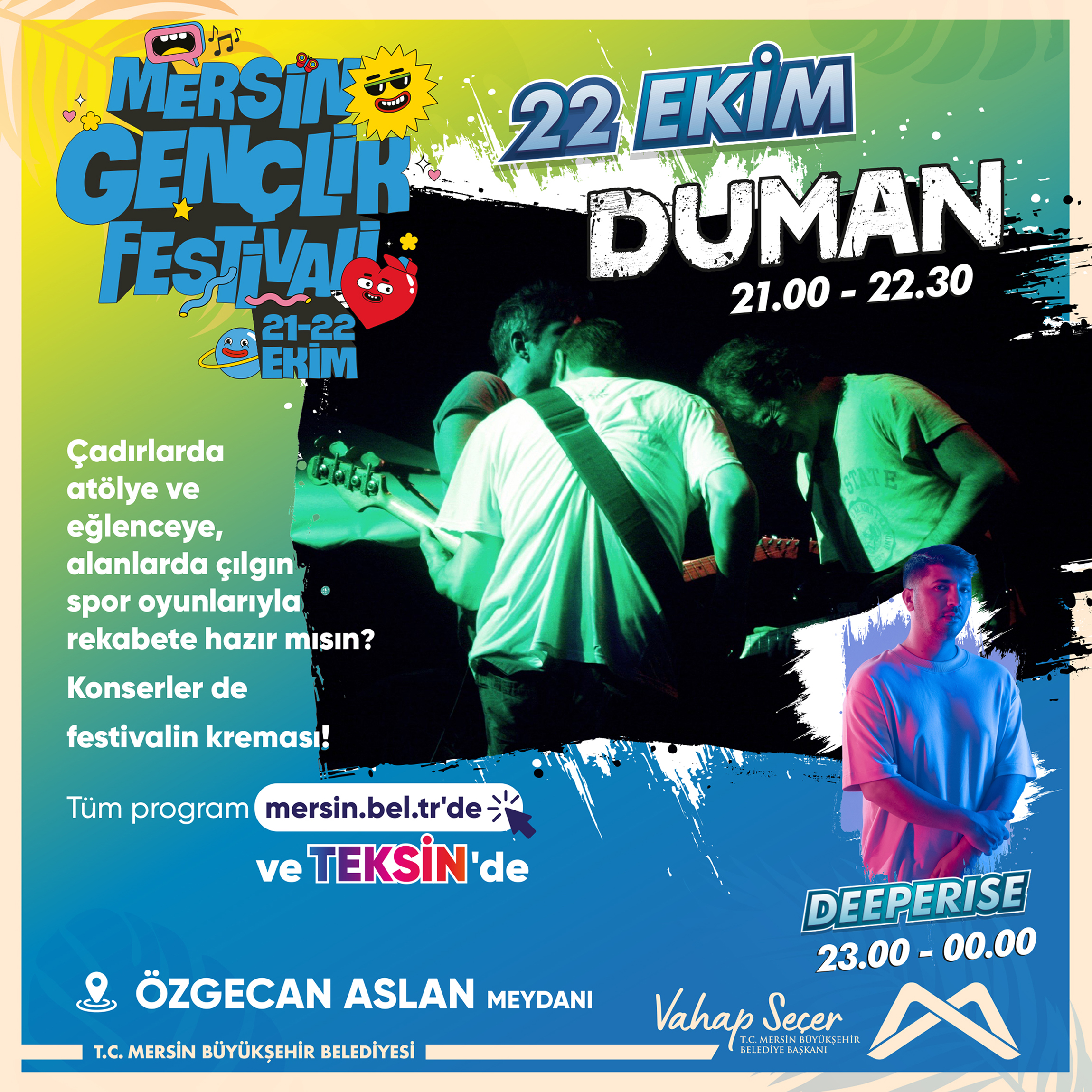 Mersin Büyükşehir Belediyesi’nin, gençlerin