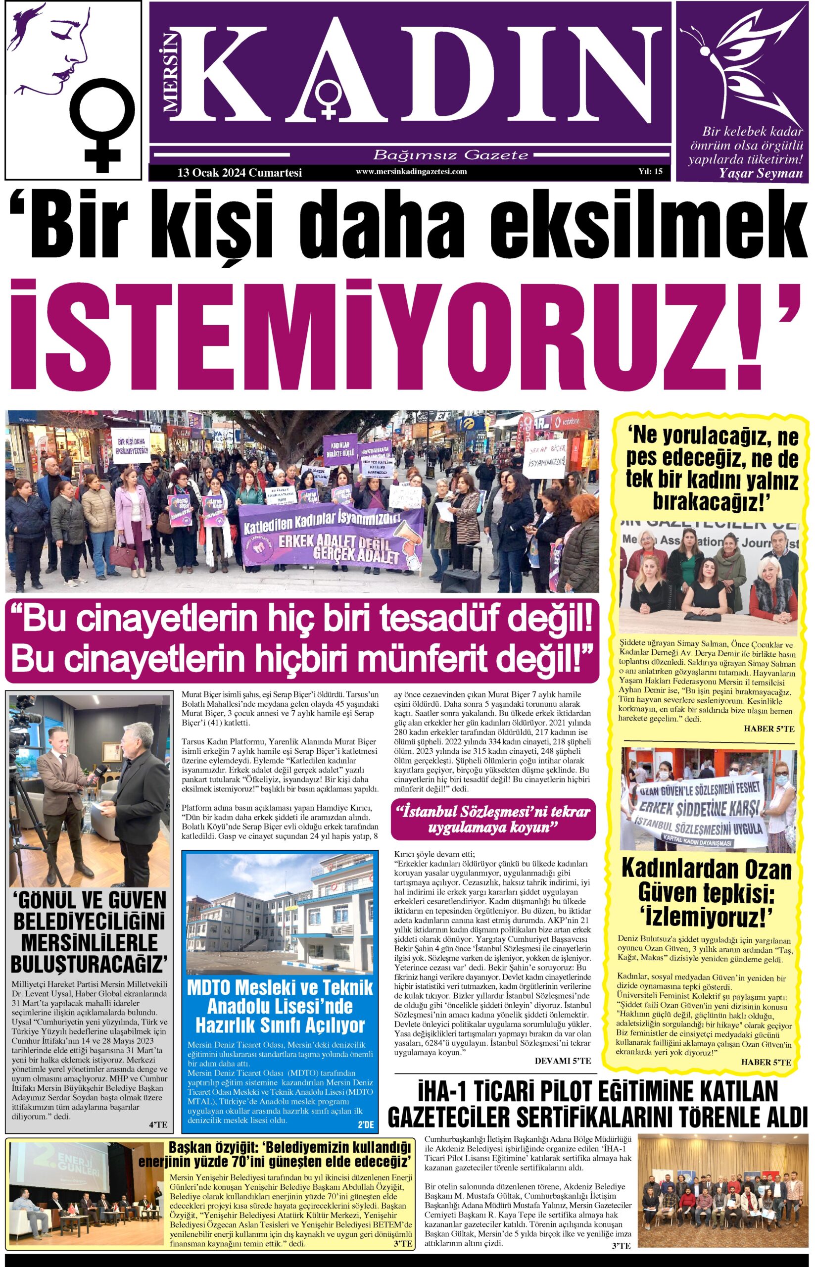 TAMAMI “. SAYFANIN ALTINDAKİ