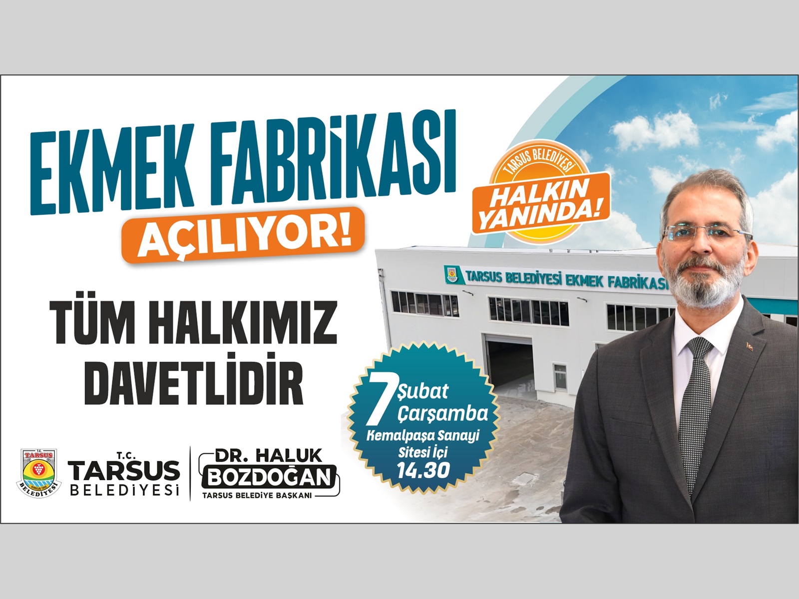 TARSUS’TA HALK EKMEK FABRİKASI AÇILIYOR Tarsus Belediyesi, sosyal belediyecilik