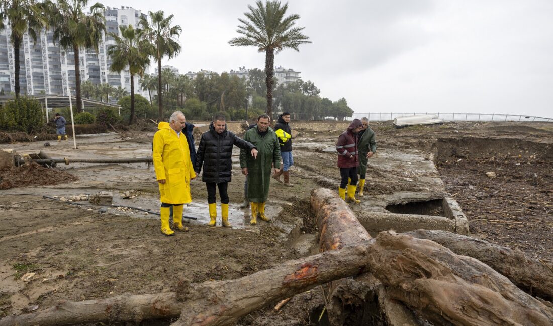 Yoğun yağışların ardından Mezitli
