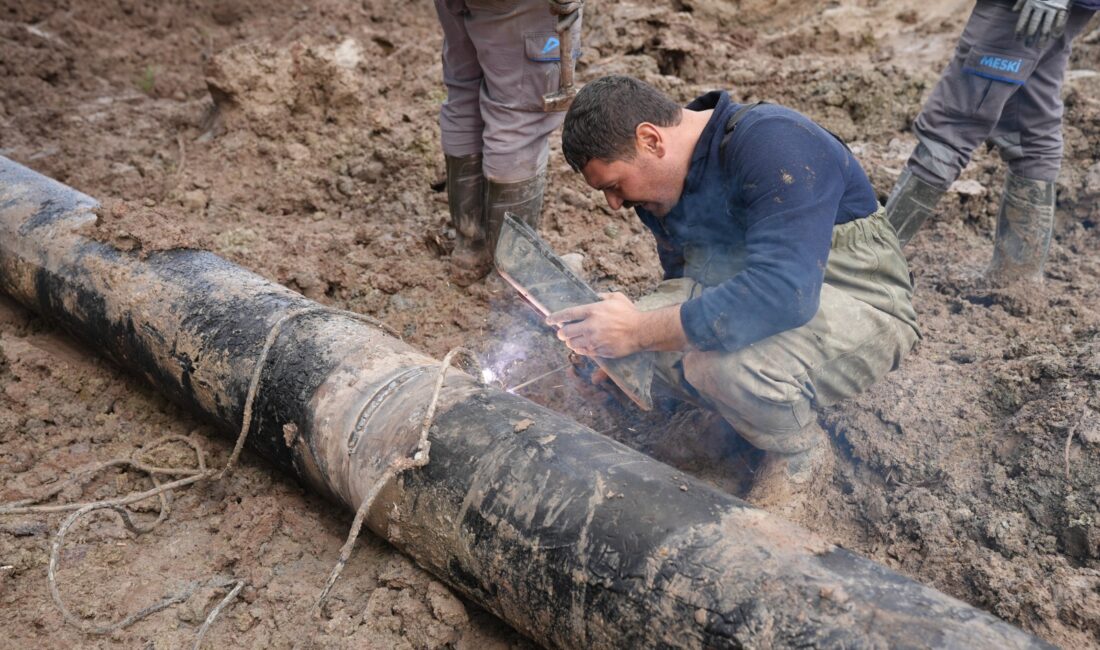 MESKİ’DEN HEYELAN SONRASI ZARAR GÖREN İÇME SUYU HATTINA ANINDA MÜDAHALE Mersin Büyükşehir Belediyesi Mersin