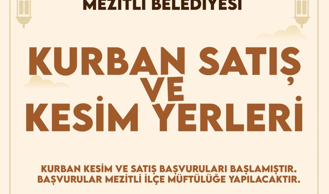 Mezitli Belediyesi, yaklaşan Kurban
