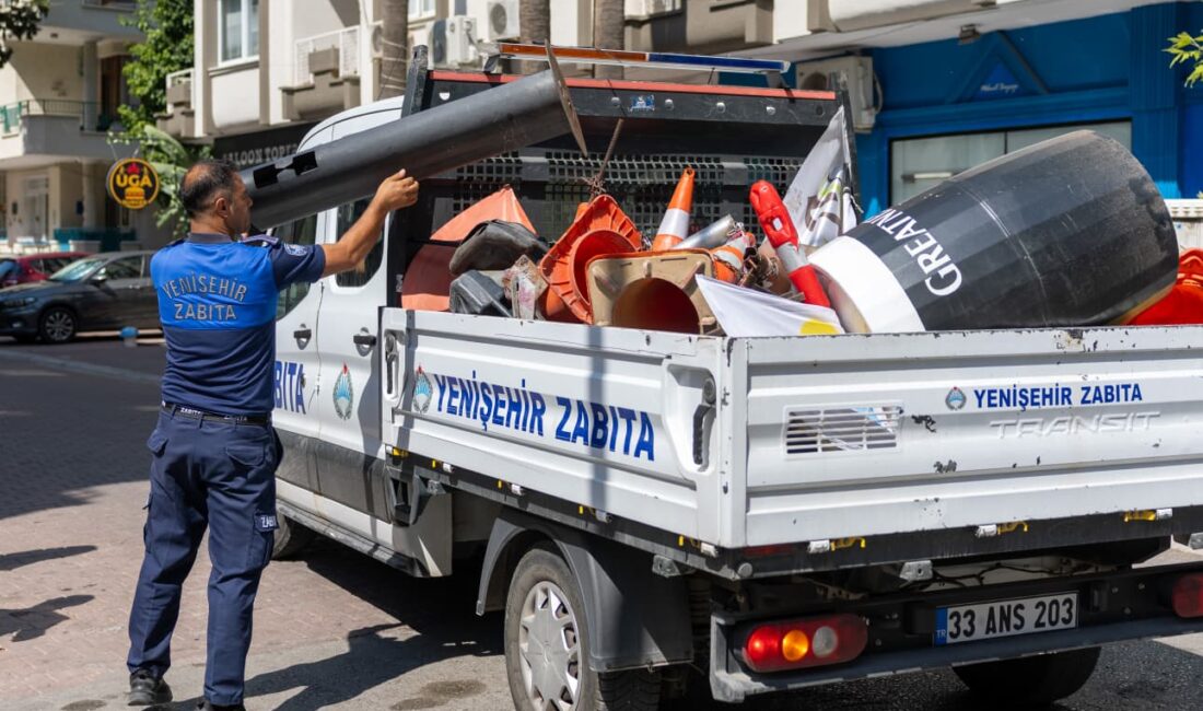 Yenişehir’de kaldırım işgaline geçit yok Mersin’in Yenişehir ilçesinde yayaların